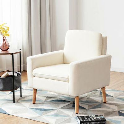 Costway Modern Accent Fabric Chair Costway Modern Accent Fabric Chair