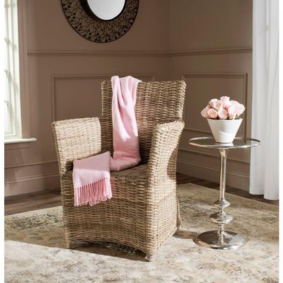 Natuna Natural Rattan Arm Chair by Safavieh Natuna Natural Rattan Arm Chair by Safavieh