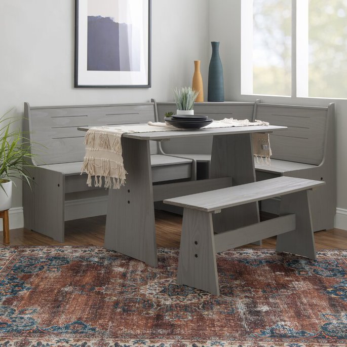 Felicia Pine Breakfast Dining Set Felicia Pine Breakfast Dining Set